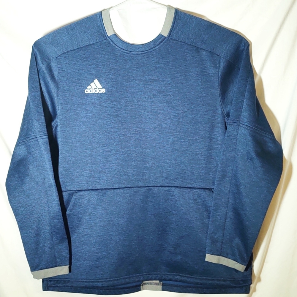 Adidas Mens Adult Fielders Choice Pullover Shirt Top Kangaroo Pocket